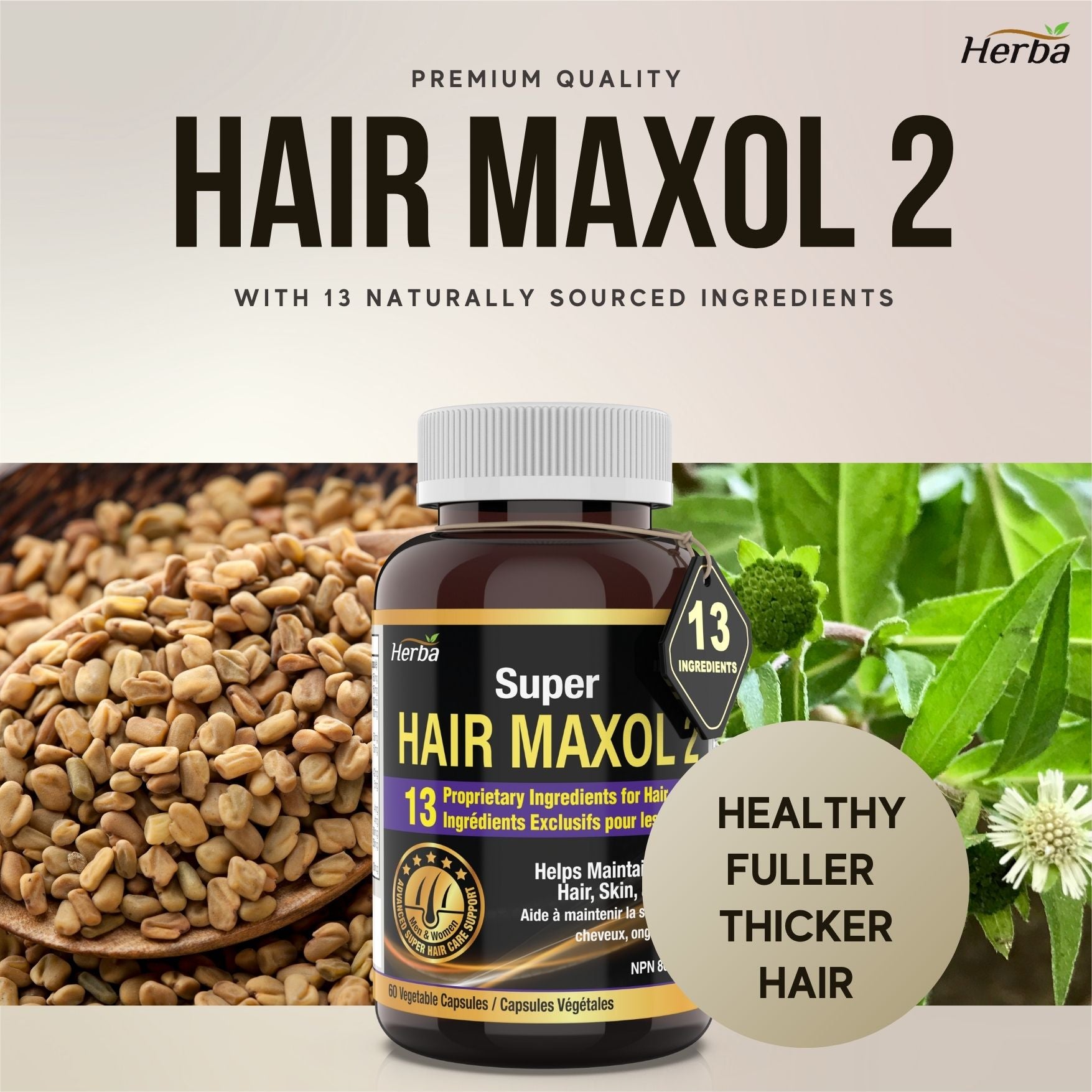 Hair Maxol 2 Hair Growth Vitamins with Biotin for Hair Growth for Men and Women