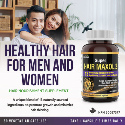 Hair Maxol 2 Hair Growth Vitamins with Biotin for Hair Growth for Men and Women