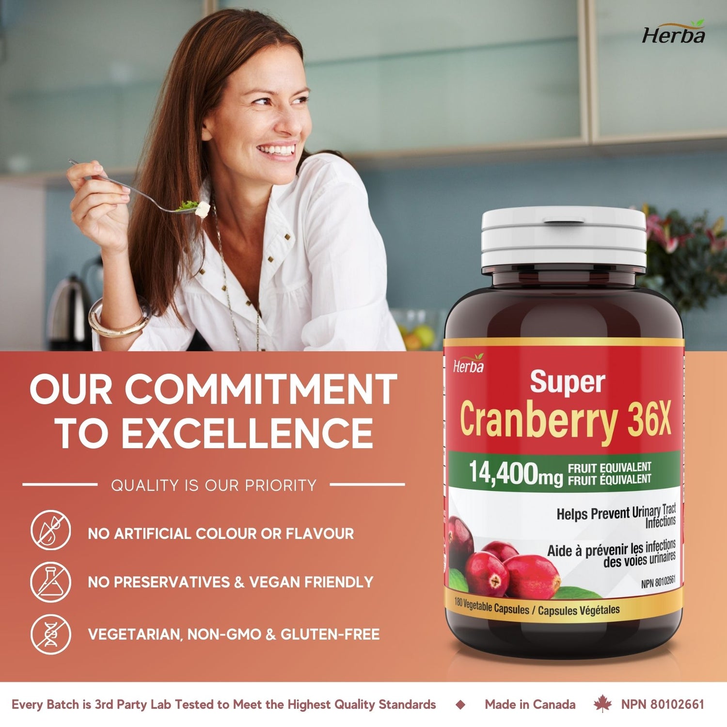 Cranberry Pills for Women and Men – 180 Cranberry Capsules | 28,800mg Per Day | 36:1 Concentration