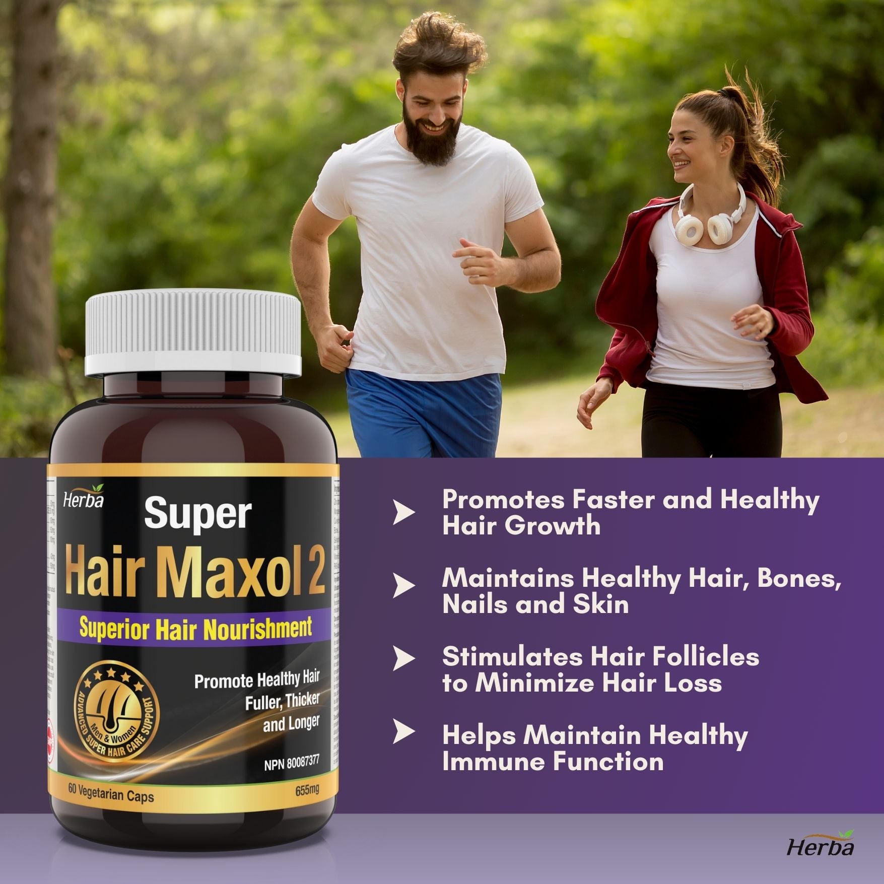 Hair Maxol 2 Hair Growth Vitamins with Biotin for Hair Growth for Men and Women