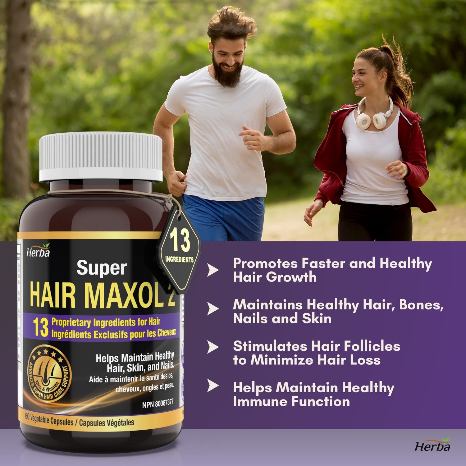 Hair Maxol 2 Hair Growth Vitamins with Biotin for Hair Growth for Men and Women