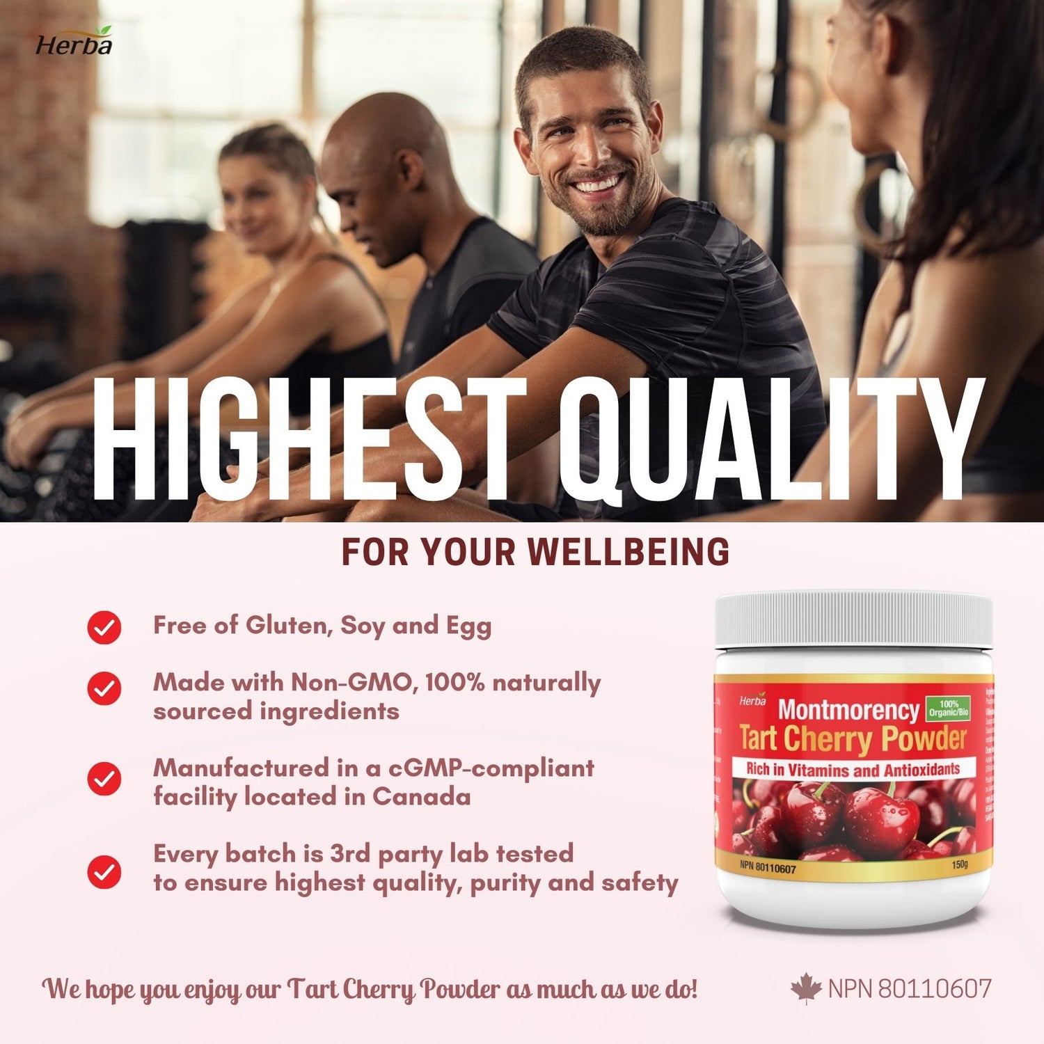 Montmorency Tart Cherry Powder – 150g | 100% Organic