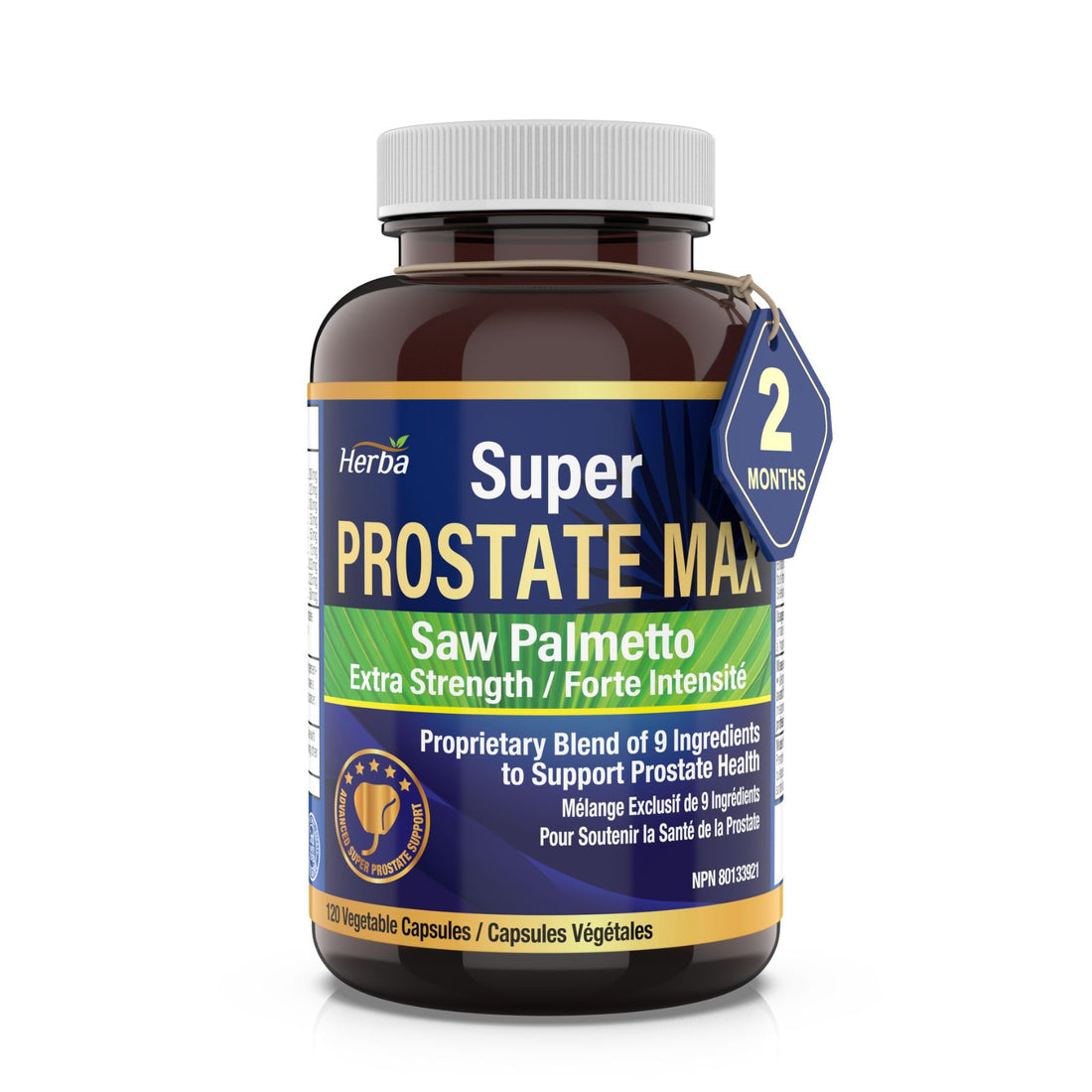 Prostate Max - Supplément de prostate pour hommes - 120 Capsules | 9 Ingrédients Naturels