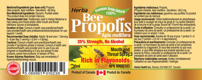 Bee Propolis Spray 30ml - No Alcohol