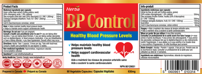 BP Control - 90 Capsules | Blood Pressure Support Supplement