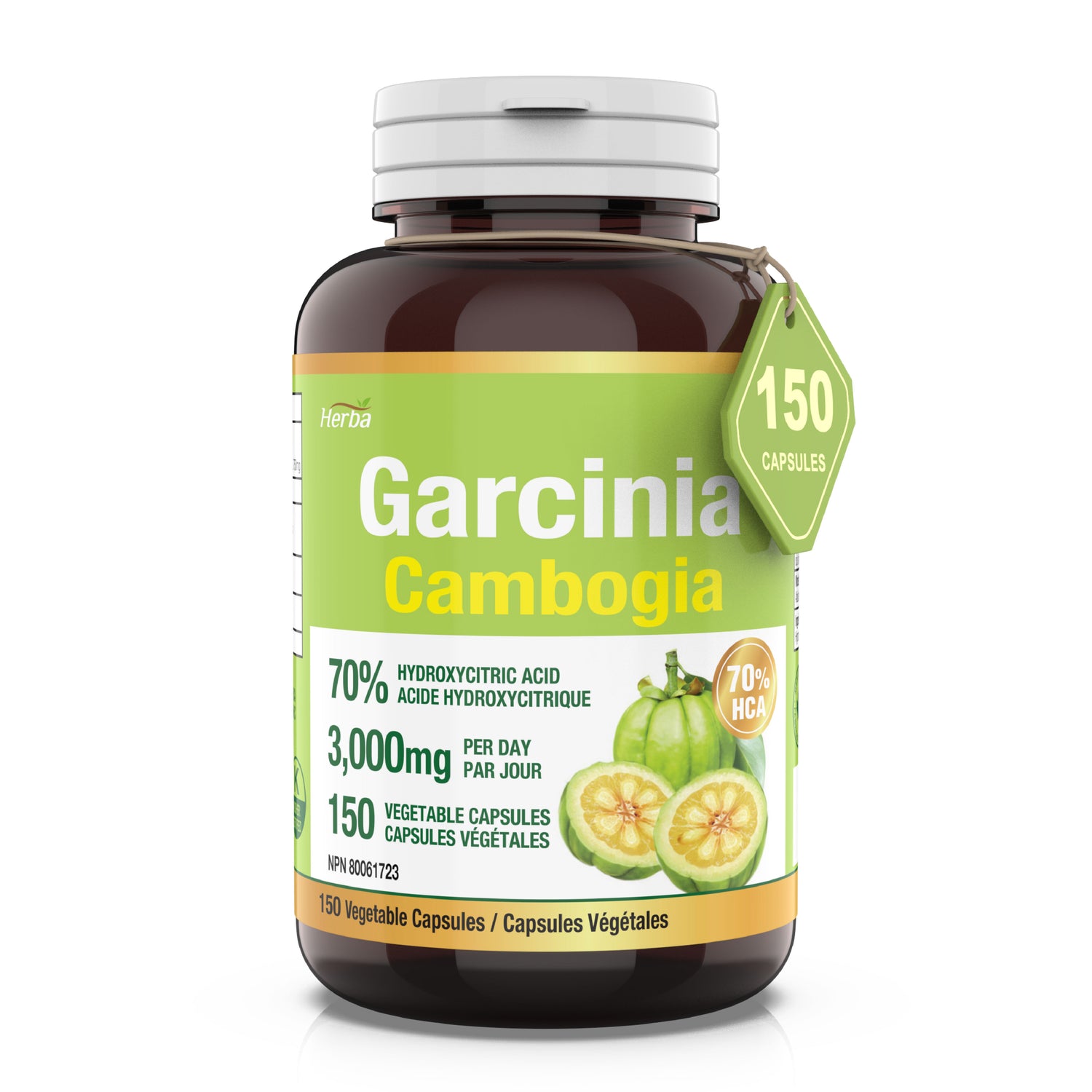 Extrait de Garcinia Cambogia - 70% HCA  | 150 capsules de légumes