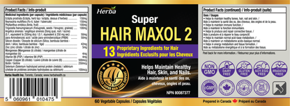 Hair Maxol 2 Hair Growth Vitamins with Biotin for Hair Growth for Men and Women