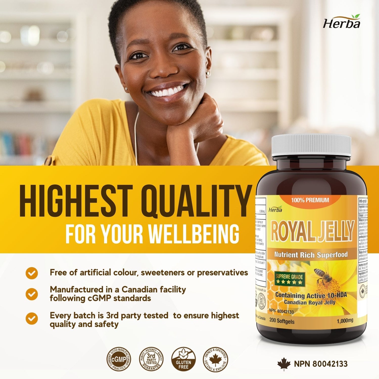 Capsules de gelée royale Herba&