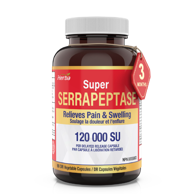 Serrapeptase 120,000 SU - 90 Vegetable Capsules