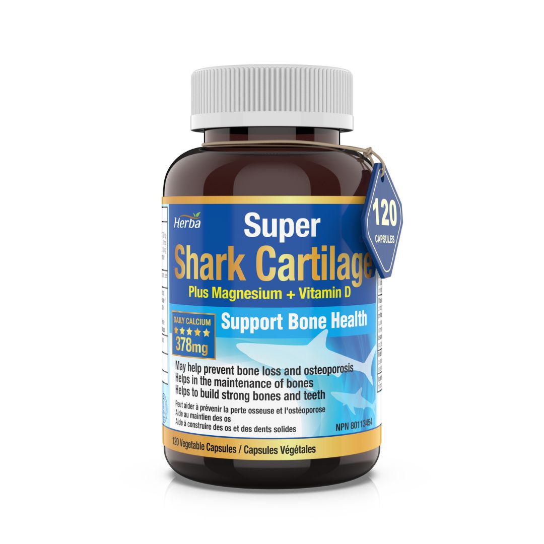 Capsules de cartilage de requin - 120 capsules | 1 500 mg par jour | Supplément de cartilage de requin pour les articulations avec magnésium et vitamine D3