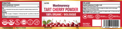 Poudre de Cerise de Montmorency – 150g | 100% Bio