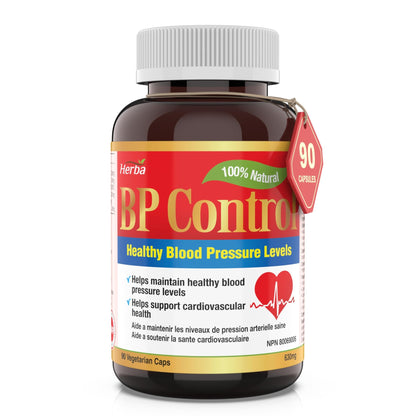 BP Control - 90 Capsules | Blood Pressure Support Supplement - Herba