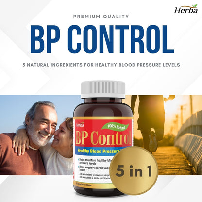 BP Control - 90 Capsules | Blood Pressure Support Supplement - Herba