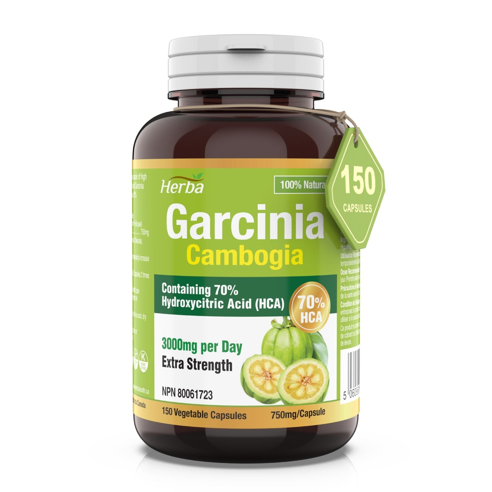 Garcinia Cambogia Extract – 70% HCA | 150 Vegetable Capsules - Herba