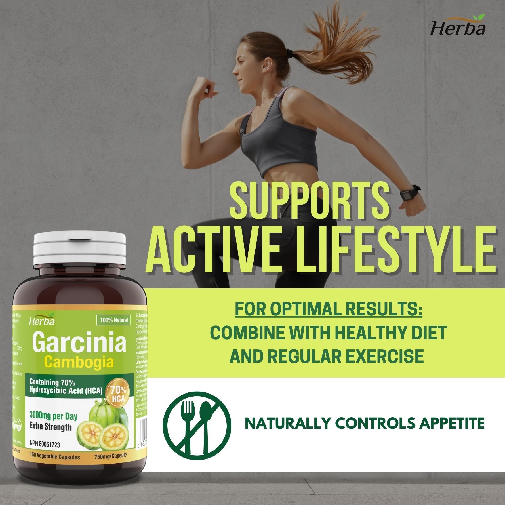 Garcinia Cambogia Extract – 70% HCA | 150 Vegetable Capsules - Herba