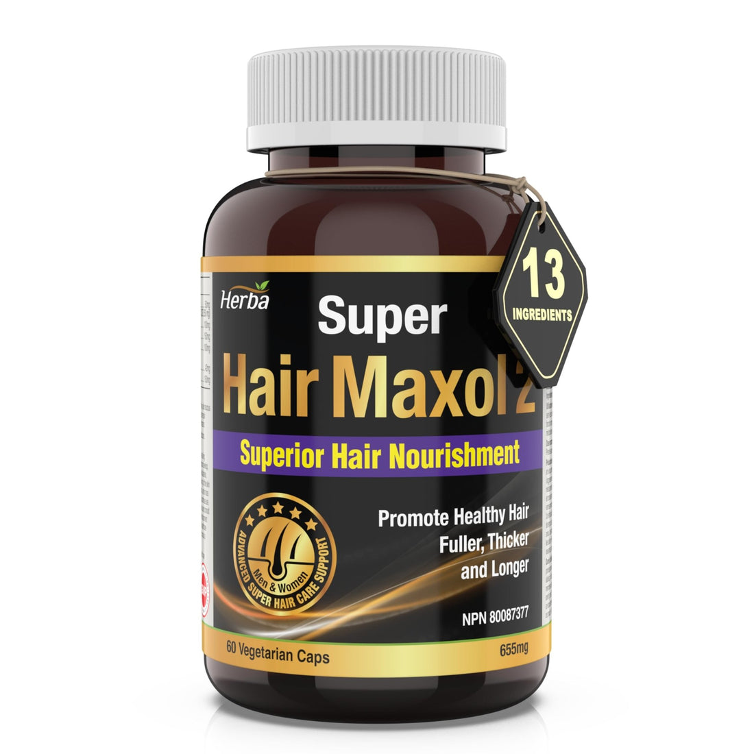 Hair Maxol 2 Hair Growth Vitamins with Biotin for Hair Growth for Men and Women - Herba