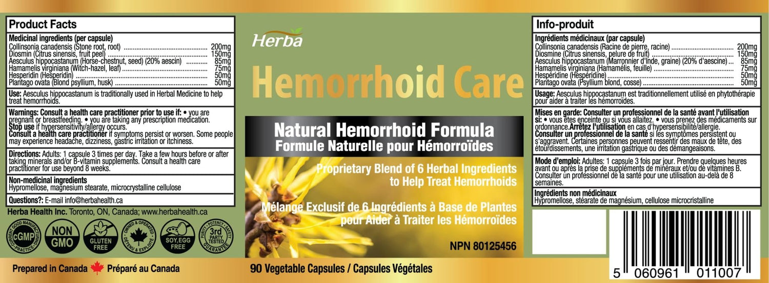 Hemorrhoid Care - 90 Capsules - Herba