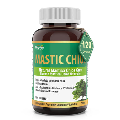 Mastic Gum 500mg - 120 Capsules | Made in Canada - Herba