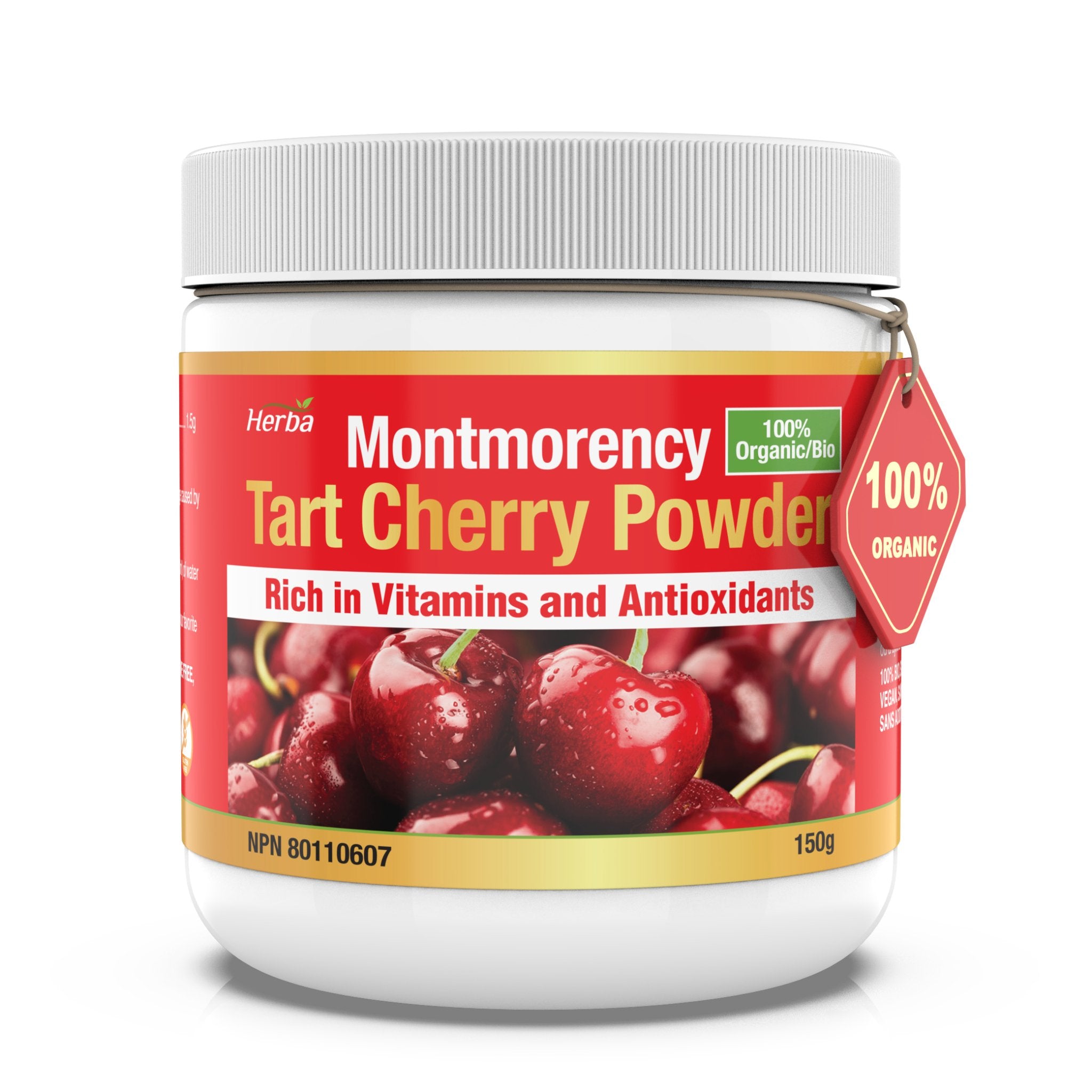 Montmorency Tart Cherry Powder – 150g | 100% Organic - Herba