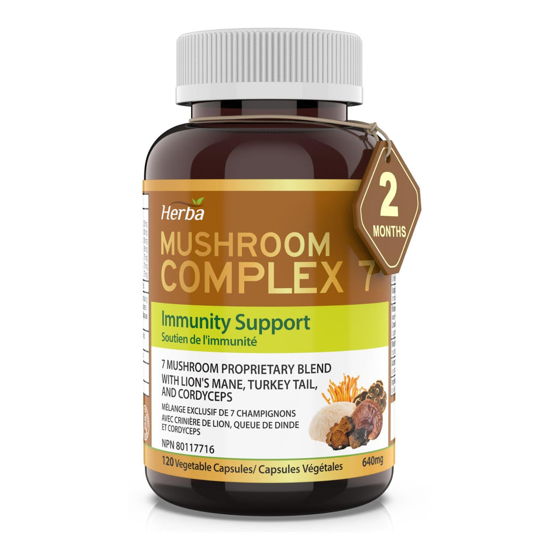 Mushroom Complex Supplements – 120 Capsules - Herba