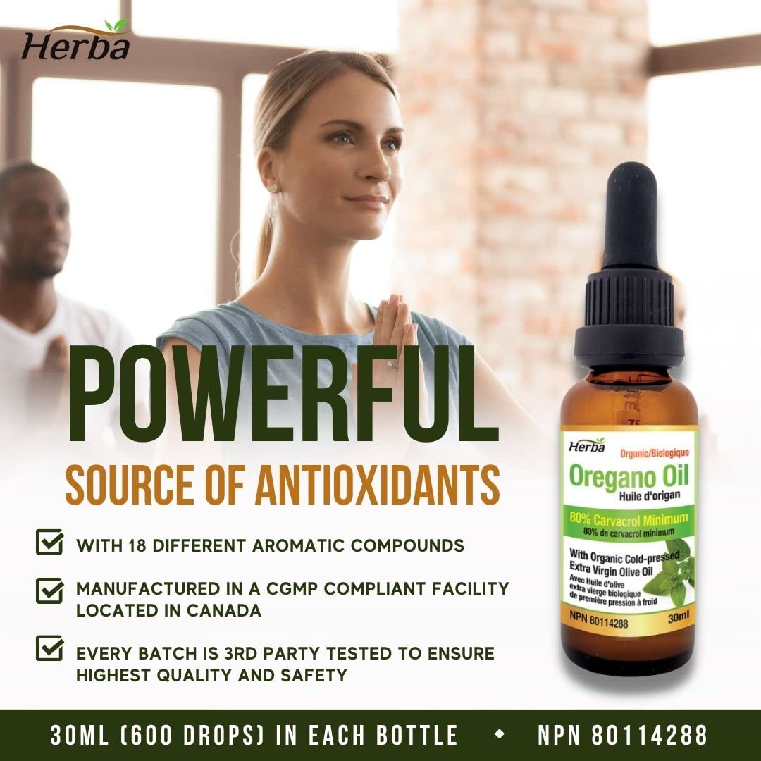 Organic Oregano Oil Drops - 30mL - Herba