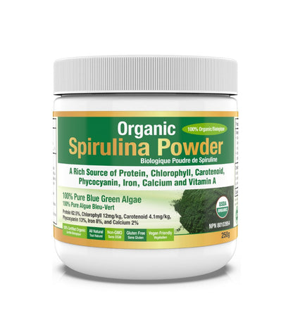 Organic Spirulina Powder 250g - Certified Organic - Herba